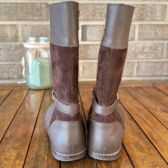 Janie and Jack Girls Size 12T Brown Riding Boots - Picture 7 of 13